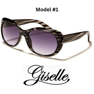 Giselle Oval Women's Black Tiger Stripe Sunglasses GSL22372